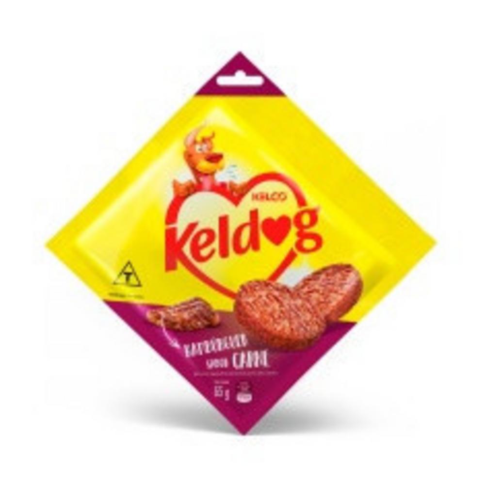Petisco Keldog Hambúrguer para Cães Adultos Sabor Carne - 65g