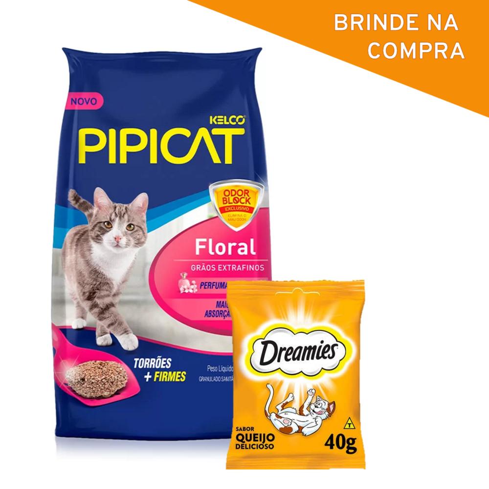 Pipicat Floral 12 kg + Brinde Dreamies queijo