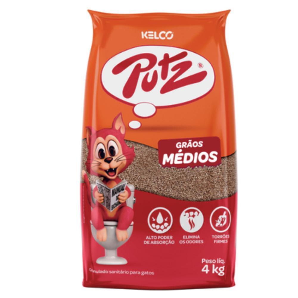 Areia Higiênica Putz Grãos Médios 4Kg