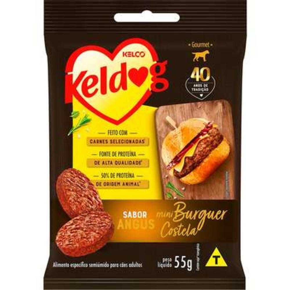 Bifinho Keldog para Cães Mini Burger Sabor Costela Angus - 55 g