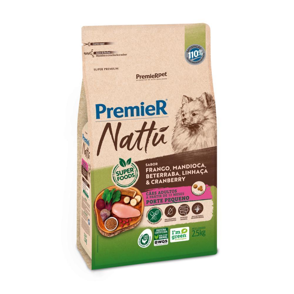 Ração Premier Nattu para Cães Adultos de Raças Pequenas Sabor Mandioca 10.1kg