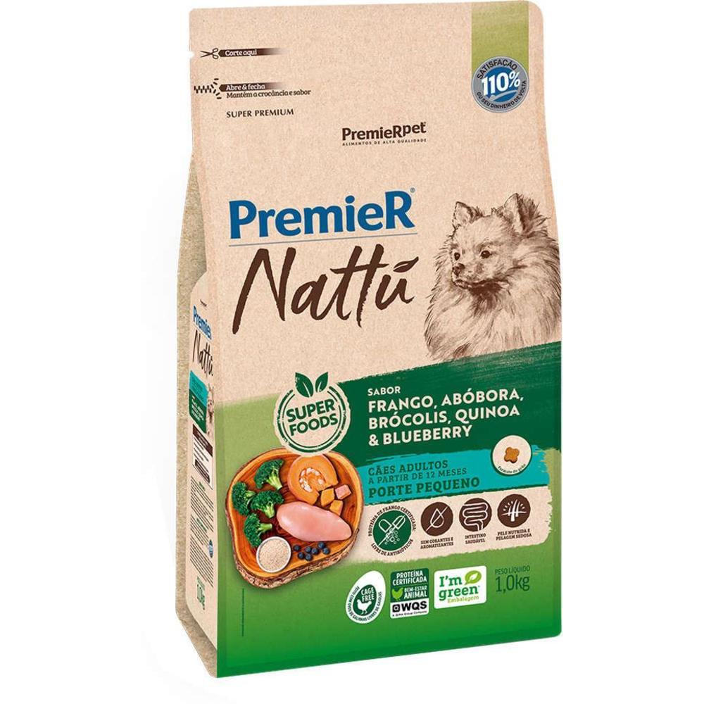 Ração Nattú Cães Adultos Pequeno Porte Sabor Abóbora Premier Pet 1Kg