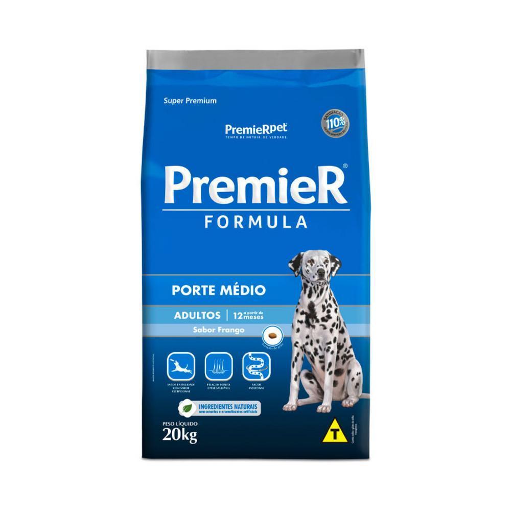 Ração Premier Fórmula para Cães Adultos de Raças Médias Sabor Frango 20kg
