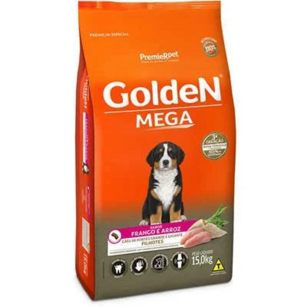 Ração Golden Mega Cães Filhotes Frango 15Kg