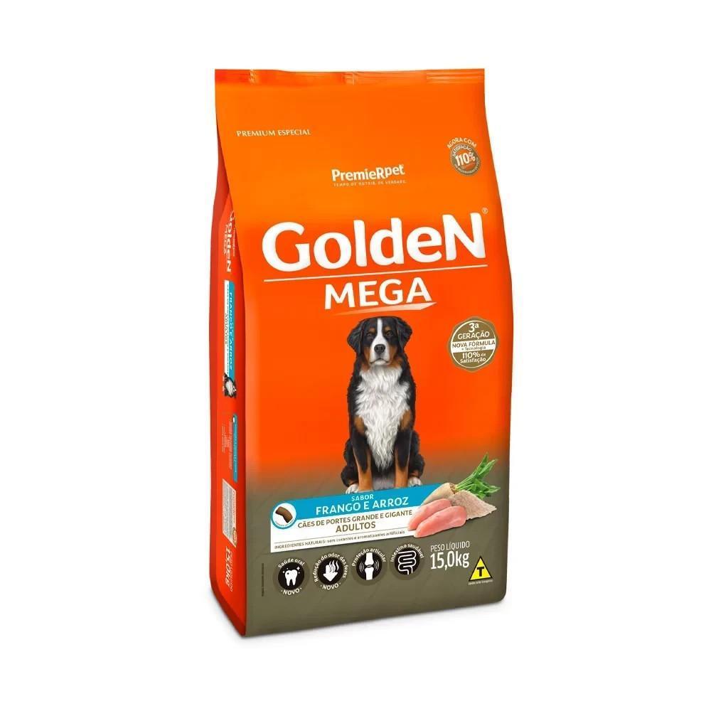 Ração Golden Mega Cães Adultos Frango 15Kg