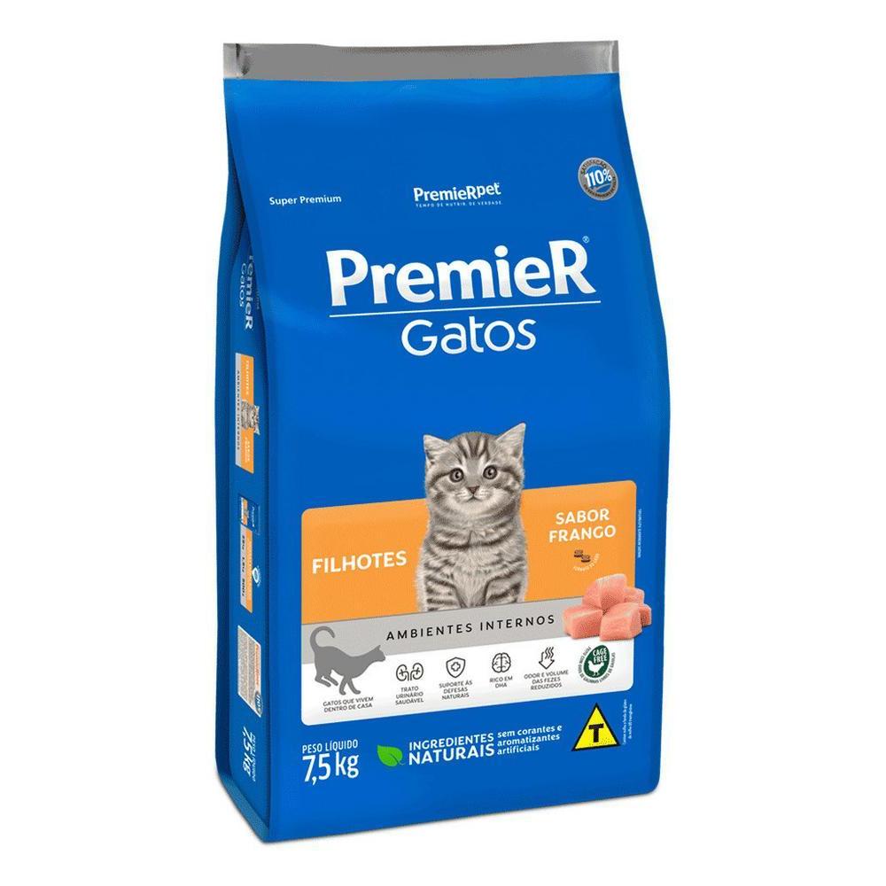 Ração Premier Gatos Filh Frango 7,5Kg