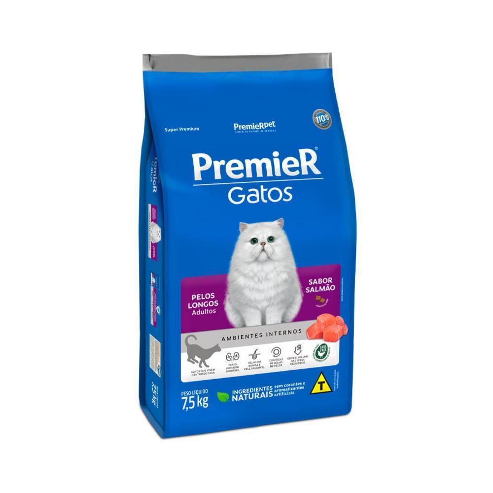 PremieR Gatos Adultos Pelos Longos Salmão 7,5 kg