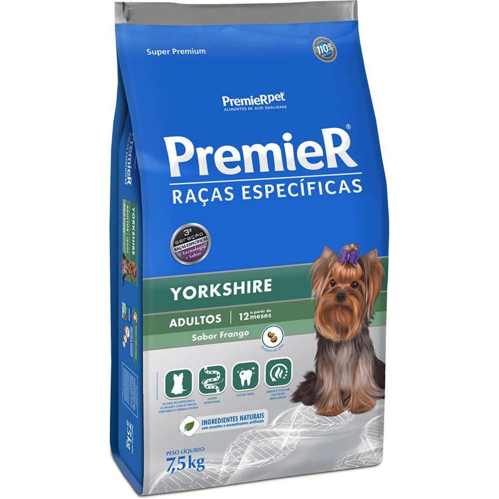 Ração para Cães Adultos Yorkshire Raças Específicas Premier Pet 7,5Kg 1un