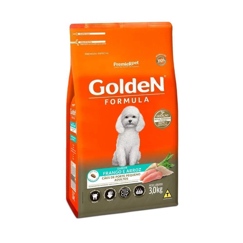 Fórmula Cães Adultos Frango Mini Bits Golden 3Kg