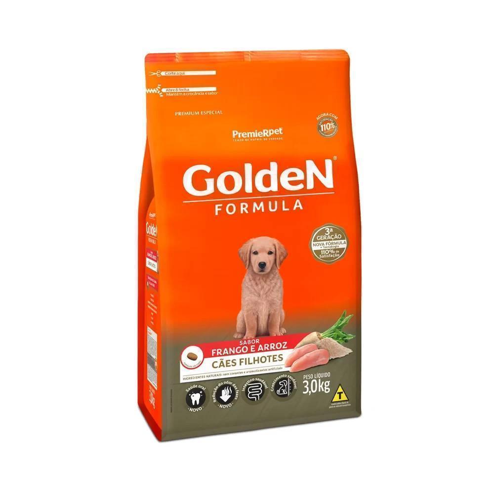 Fórmula Cães Filhotes Frango Golden Premier Pet 3Kg