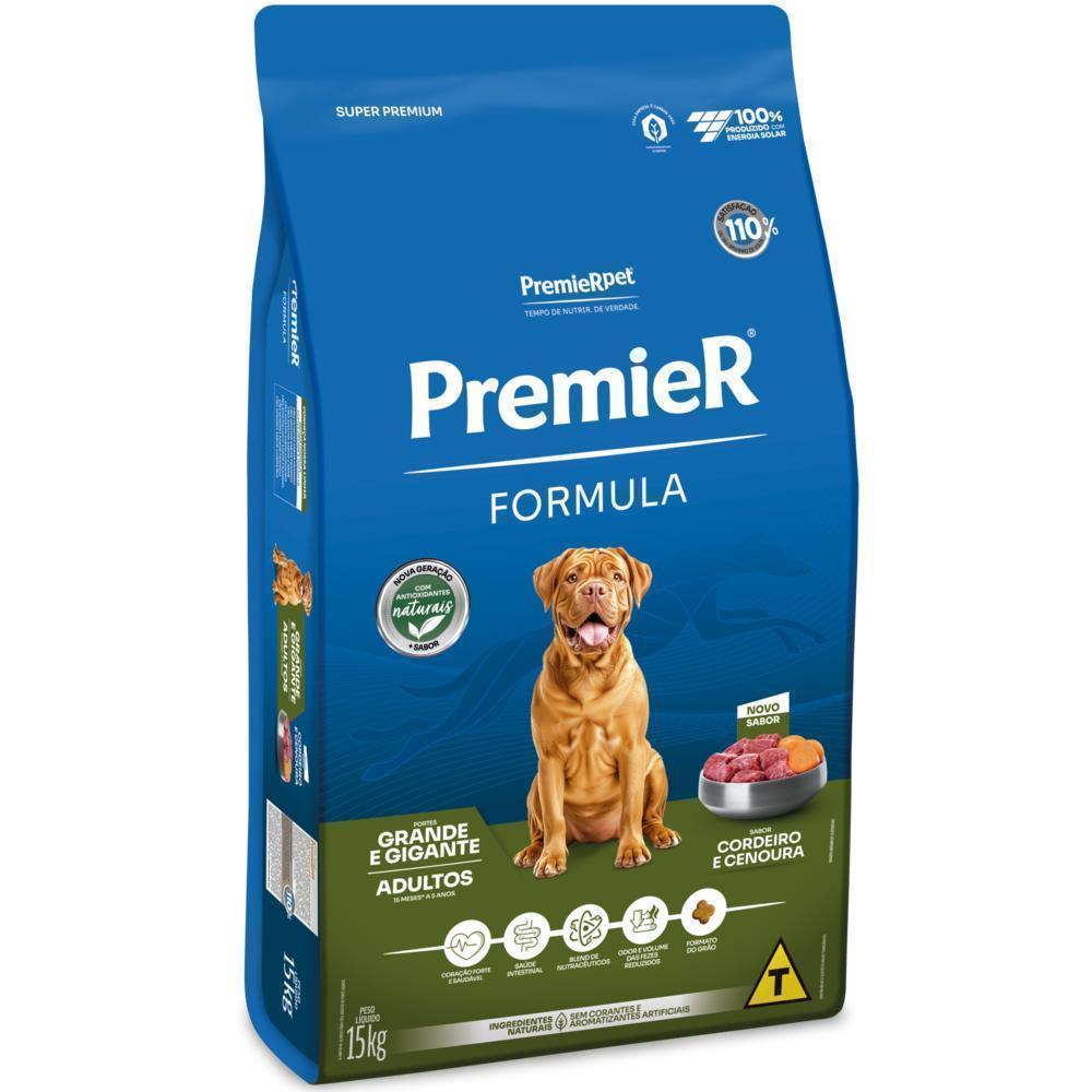 PremieR Formula Cães Adultos Porte Grande e Gigante Cordeiro e Cenoura 15 kg
