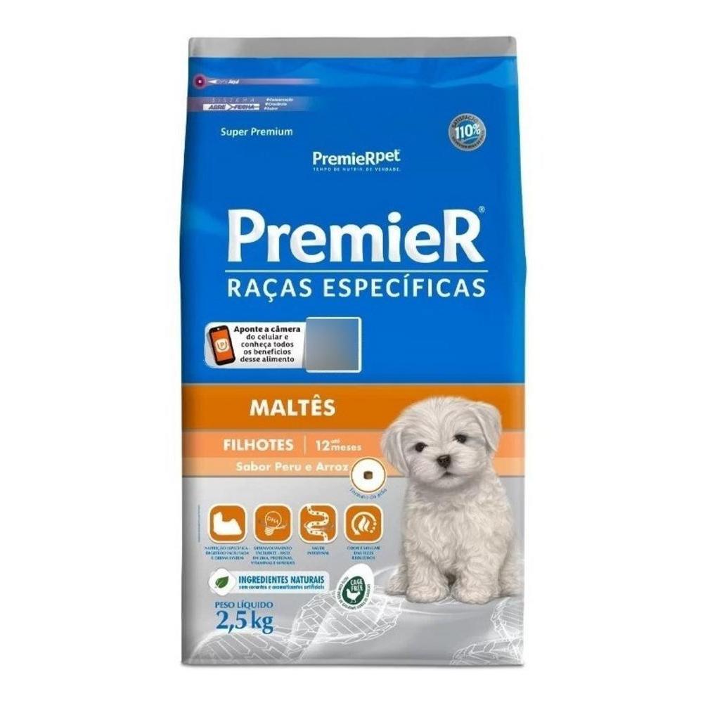 Ração Premier Raças Específicas para Cães Maltes Filhote 2,5kg