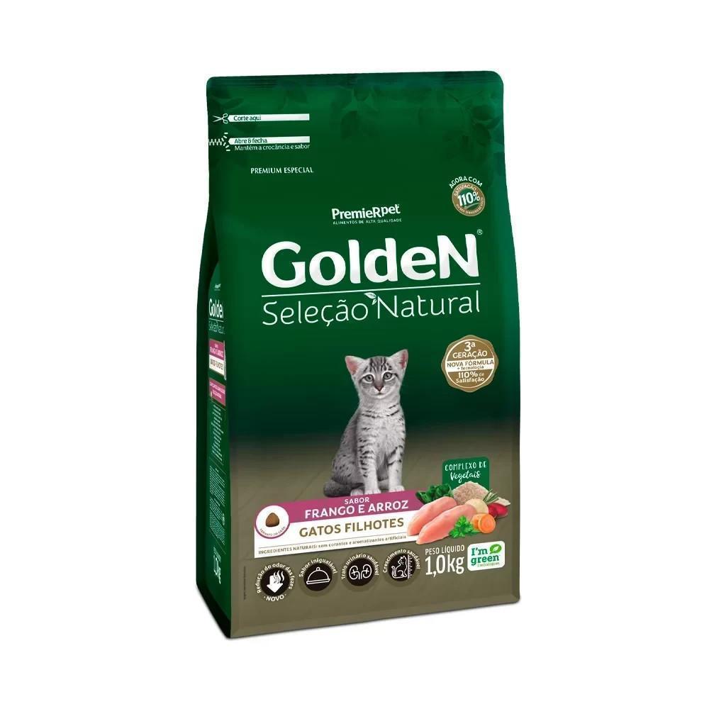 Ração Golden Seleção Natural Gatos Filhotes Frango 1kg