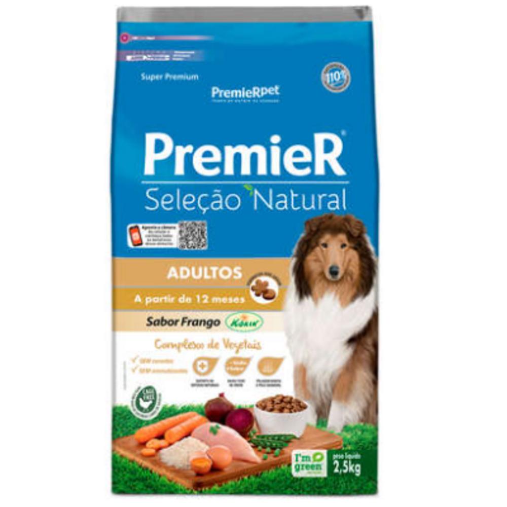 Ração para Cães Adultos Seleção Natural Sabor Frango Korin Premier Pet 2,5Kg