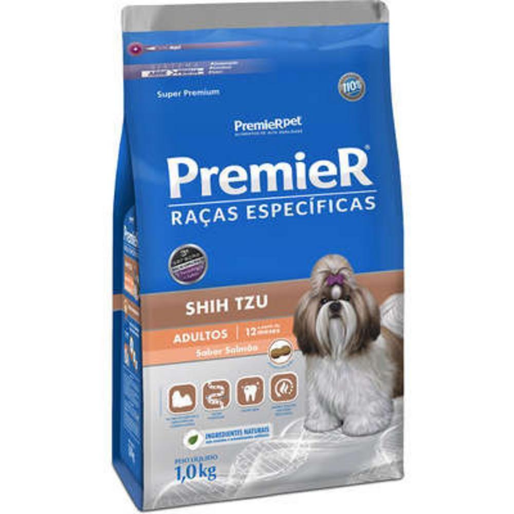 Raças Especificas Cães Adultos Shih Tzu Salmão 1Kg