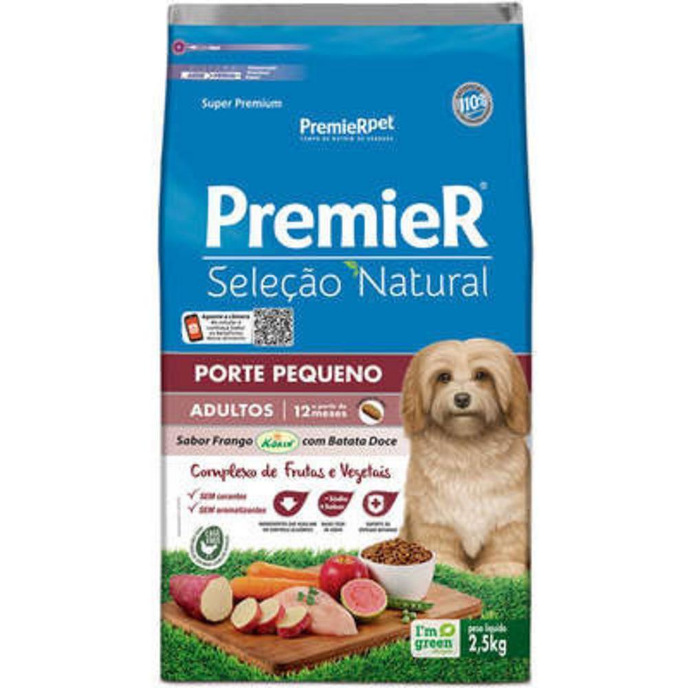 Ração para Cães Adultos Porte Pequeno Seleção Natural Sabor Batata Doce Premier Pet 2,5Kg