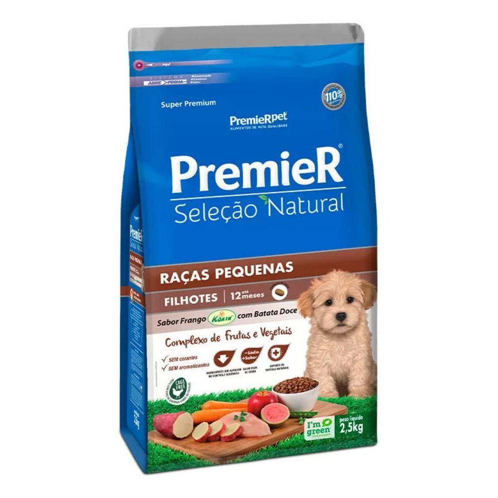 Ração Premier Seleção Natural Cães Filhotes Porte Pequeno Batata Doce 2,5 Kg