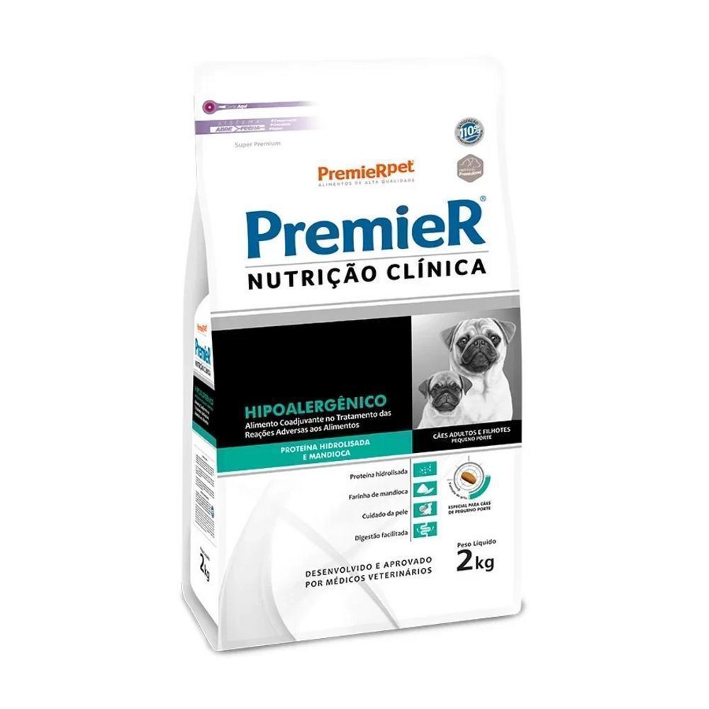Ração PremieR Nutrição Clínica Hipoalergênica Cães Porte Pequeno Sabor Mandioca 2kg