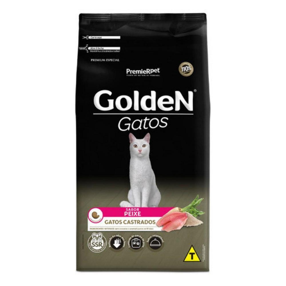 RAÇÃO GOLDEN FORMULA GATOS ADULTO CASTRADO PEIXE