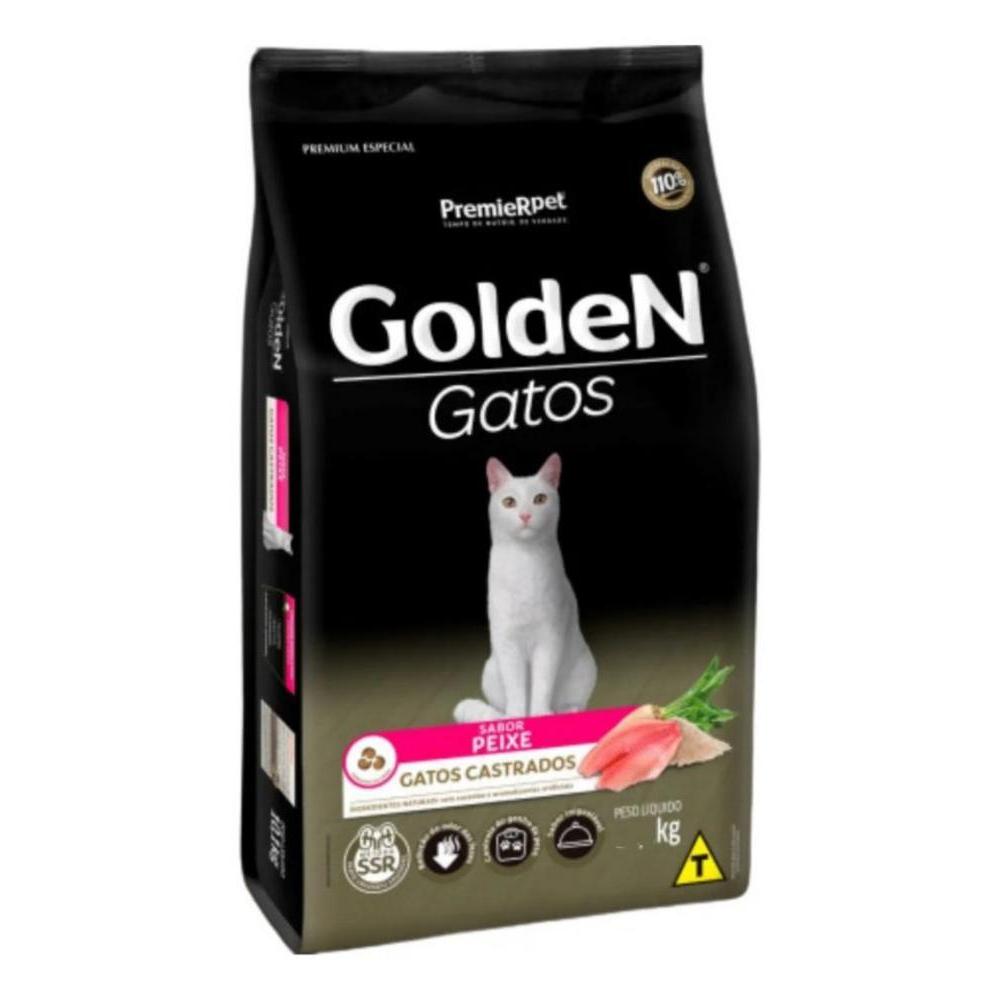 RAÇÃO GOLDEN FORMULA GATOS ADULTO CASTRADO PEIXE 3kg