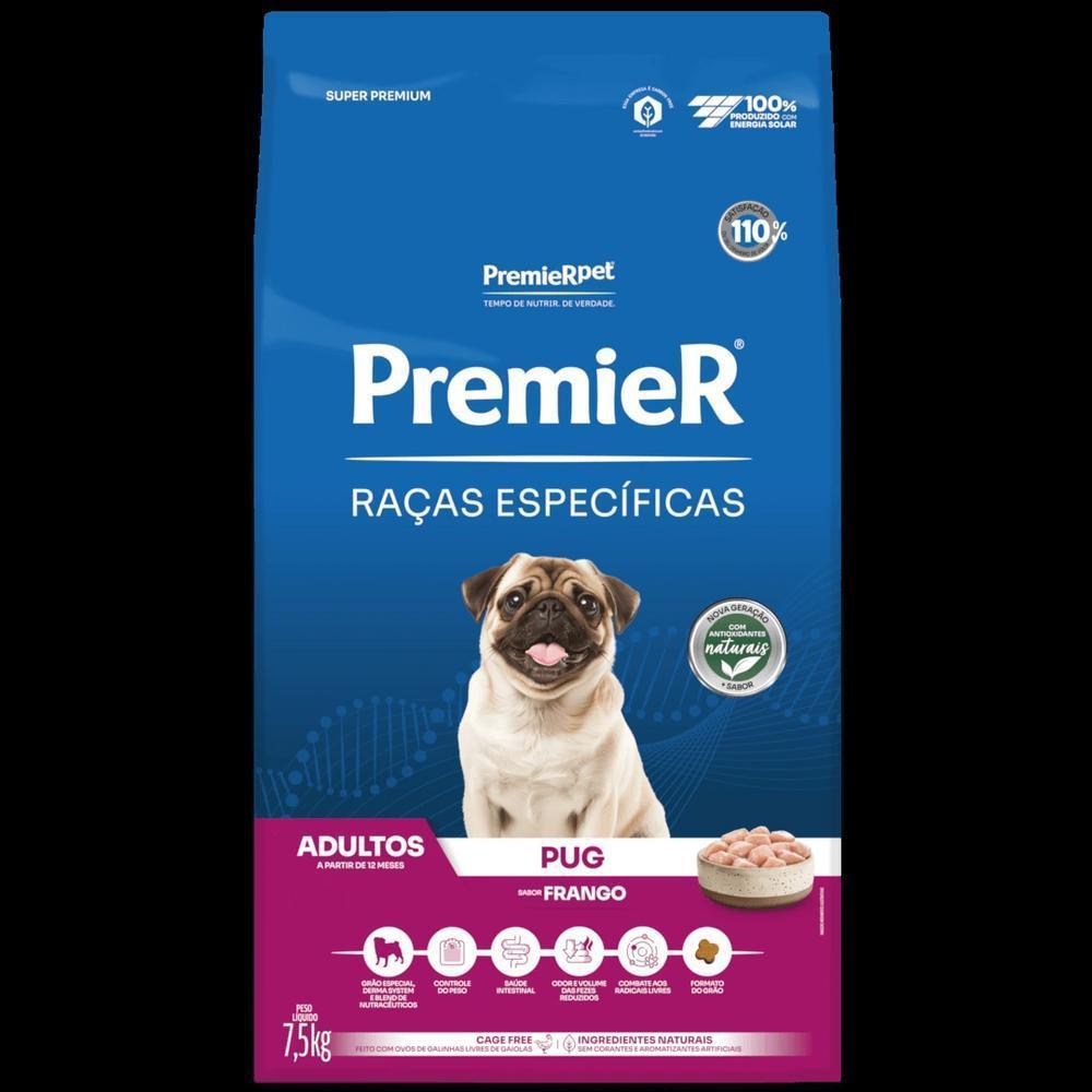 PremieR Raças Específicas Cães Adultos Pug Frango 7,5 Kg