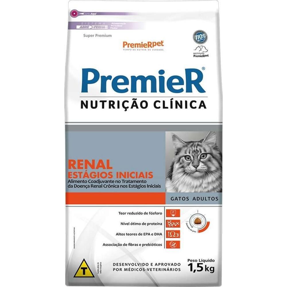 Ração PremieR Nutrição Clínica Renal Estágios Iniciais para Gatos Adultos 1,5kg