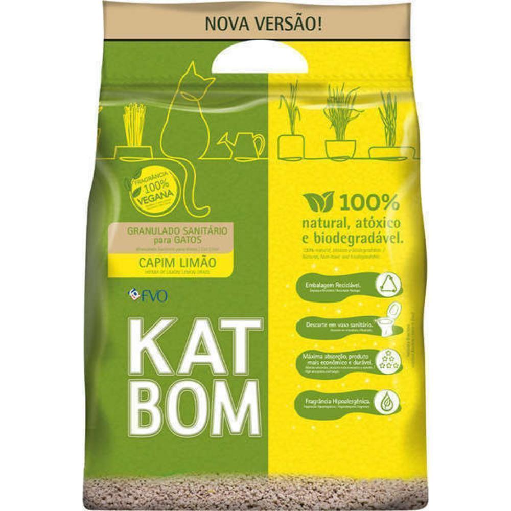 Granulado Sanitário para Gatos Capim Limão Kat Bom 3kg