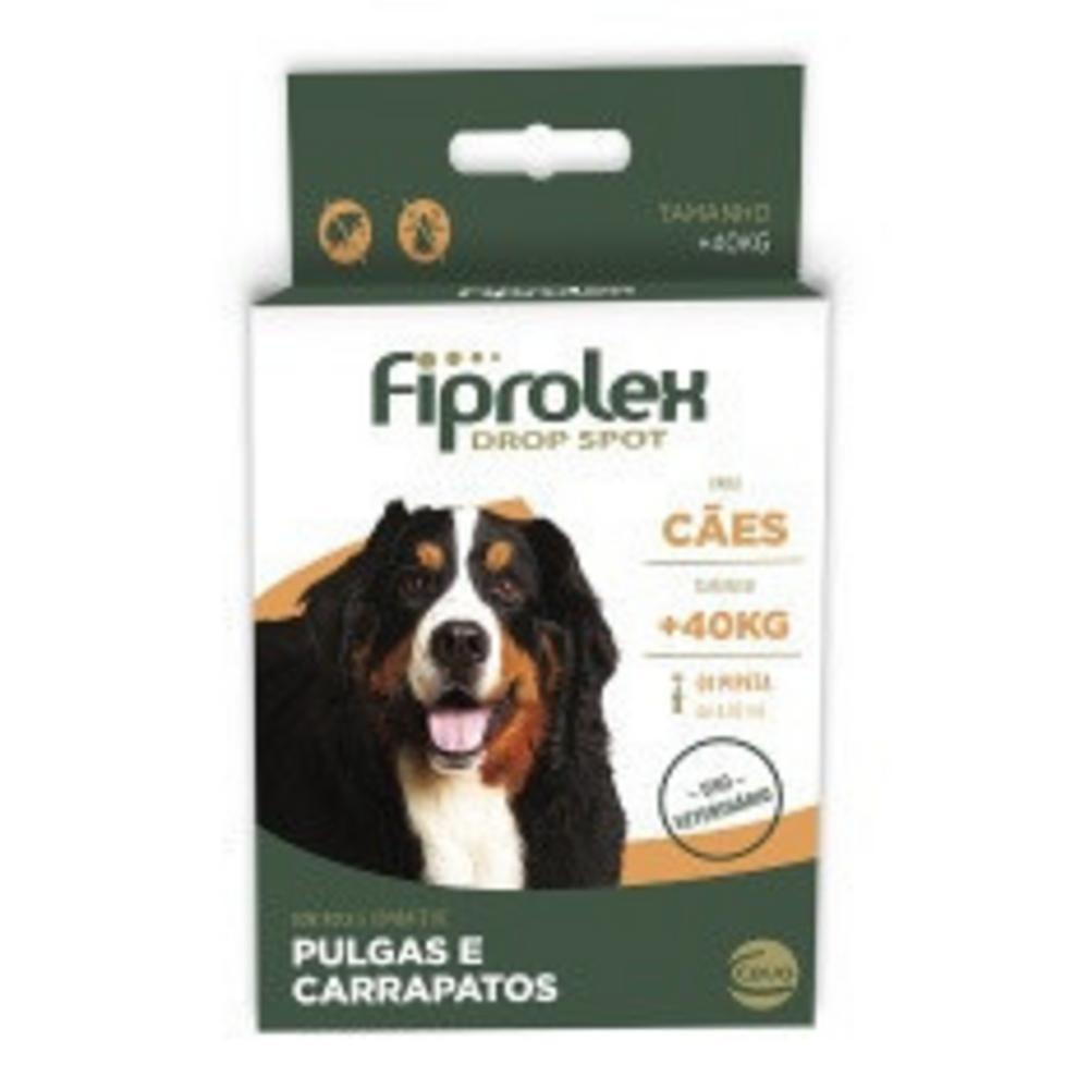 Antipulgas e Carrapatos Fiprolex Drop Spot Ceva para Cães Acima de 40kg