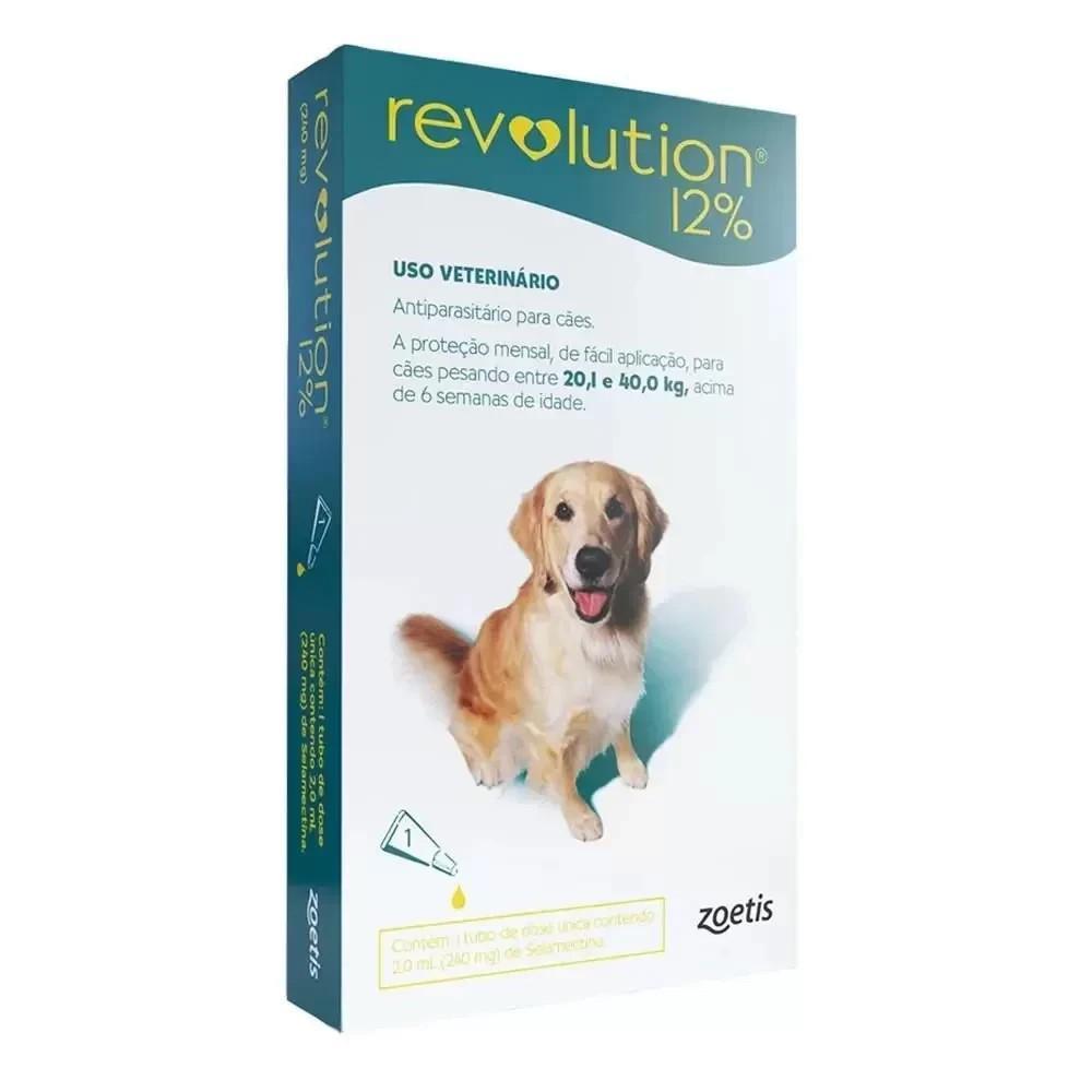 Antipulgas Cães Revolution 240mg 20,1-40kg 1 Bisnaga