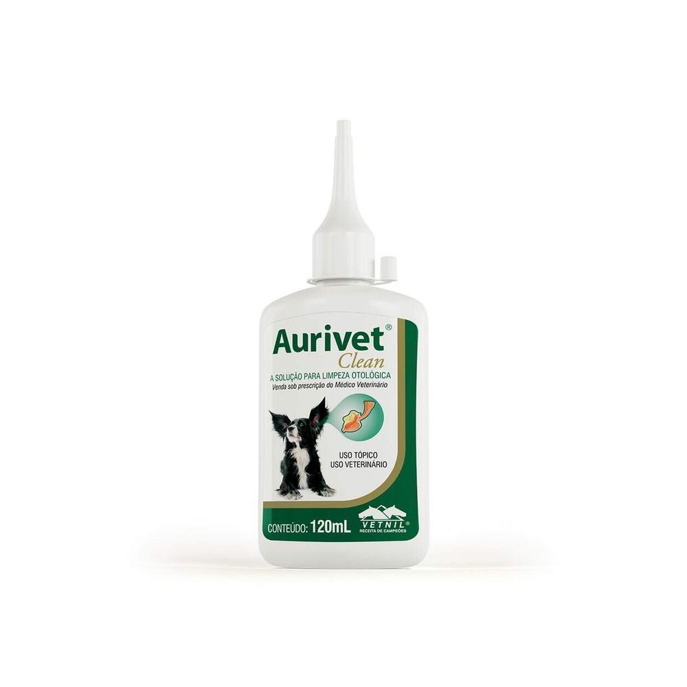 Solução Limpeza Otológica Aurivet Vetnil Cães/Gatos 120ml