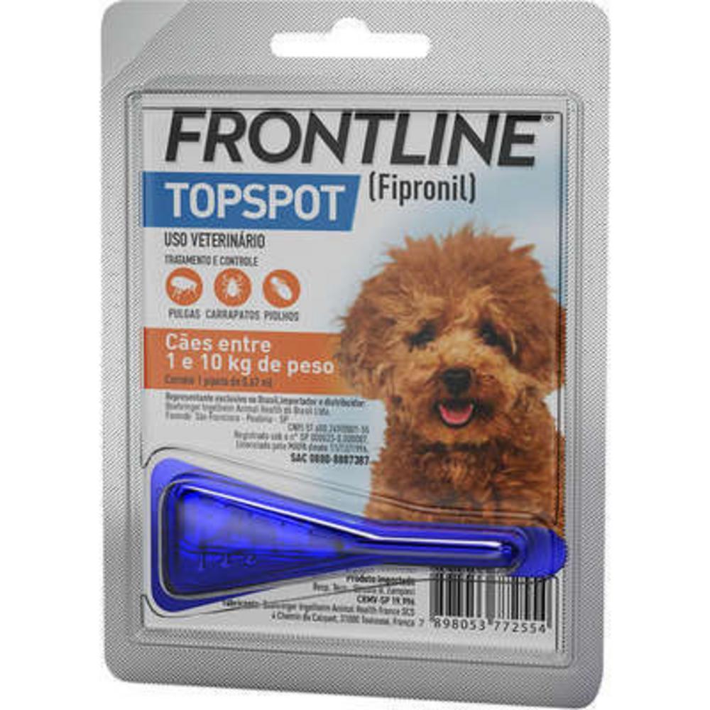Antipulgas e Carrapatos Top Spot para Cães de 1 a 10Kg Frontline 0,67Ml