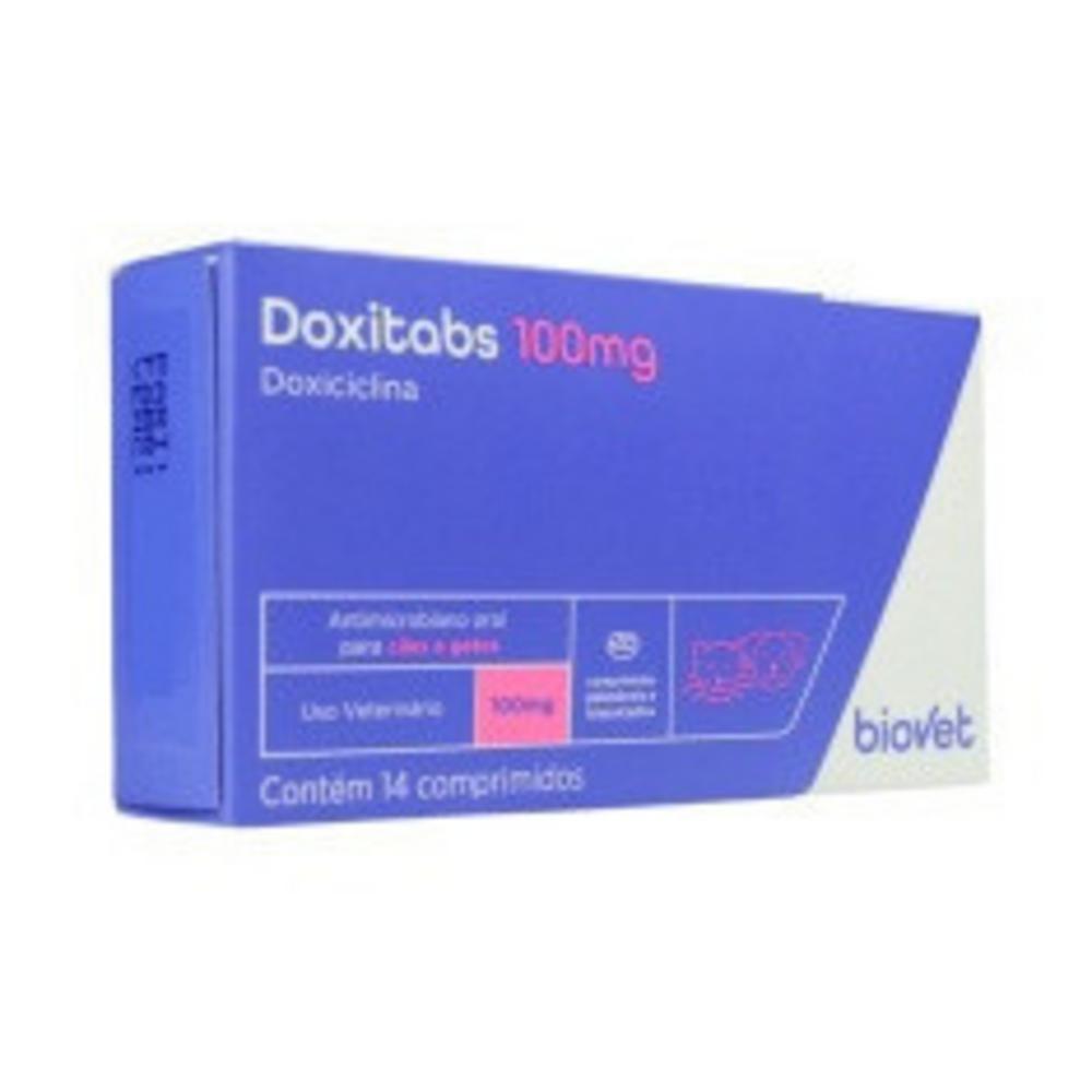 Antimicrobiano Biovet Doxitabs 100mg para Cães e Gatos