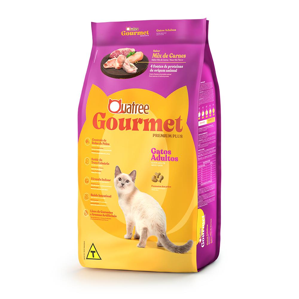 Quatree Gourmet Gatos Adultos Mix De Carnes 3Kg