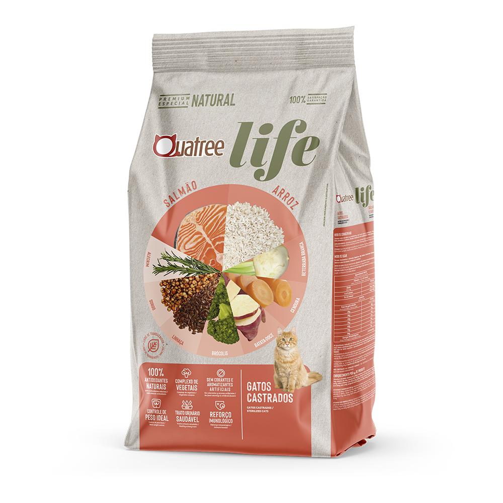 Quatree Life Gatos Castrados Salmao E Arroz 3Kg
