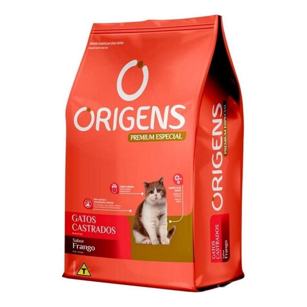 Ração Origens Premium Especial Gatos Castrados Frango 1Kg