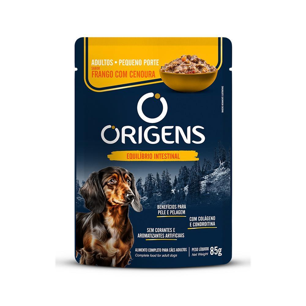 Ração Úmida Origens Frango com Cenoura para Cães Adultos Porte Pequeno - 85 g