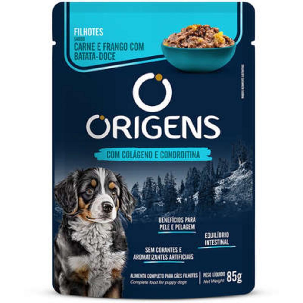 Ração Úmida Origens Carne e Frango para Cães Filhotes - 85 g