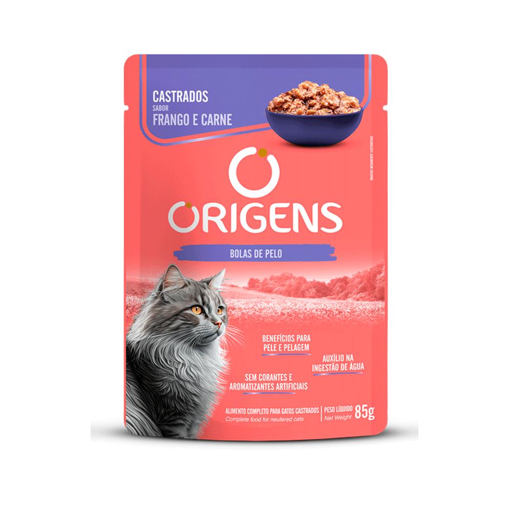 Ração Úmida Origens Frango e Carne para Gatos Castrados - 85 g