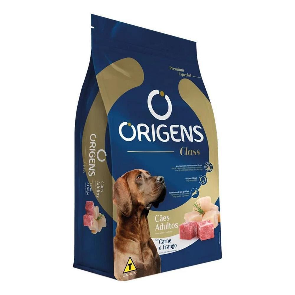 Ração Origens Class para Cães Adultos Sabor Carne e Frango 15kg