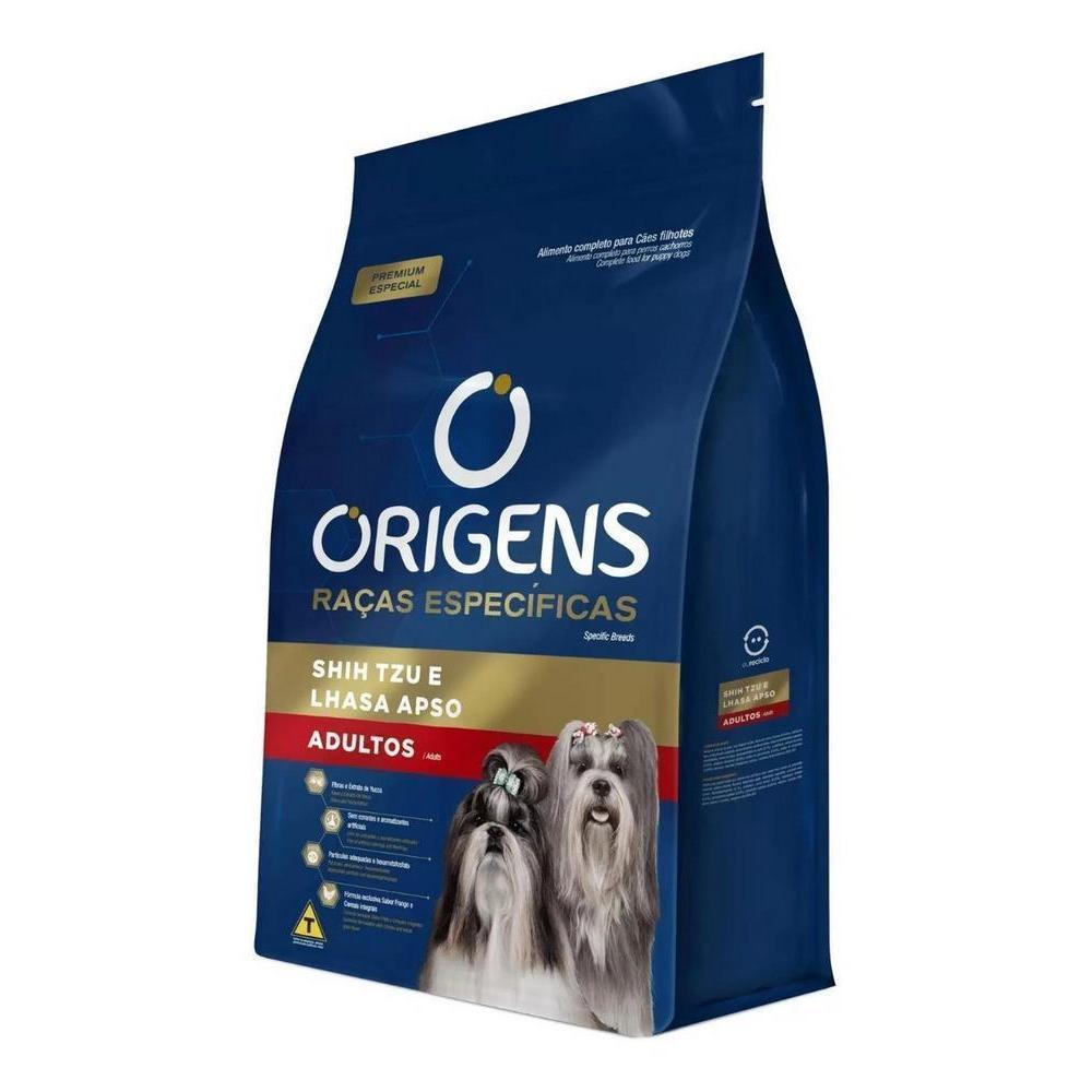 Ração Origens Raças Específicas para Shitzu e Lhasa Apso Adultos 3kg