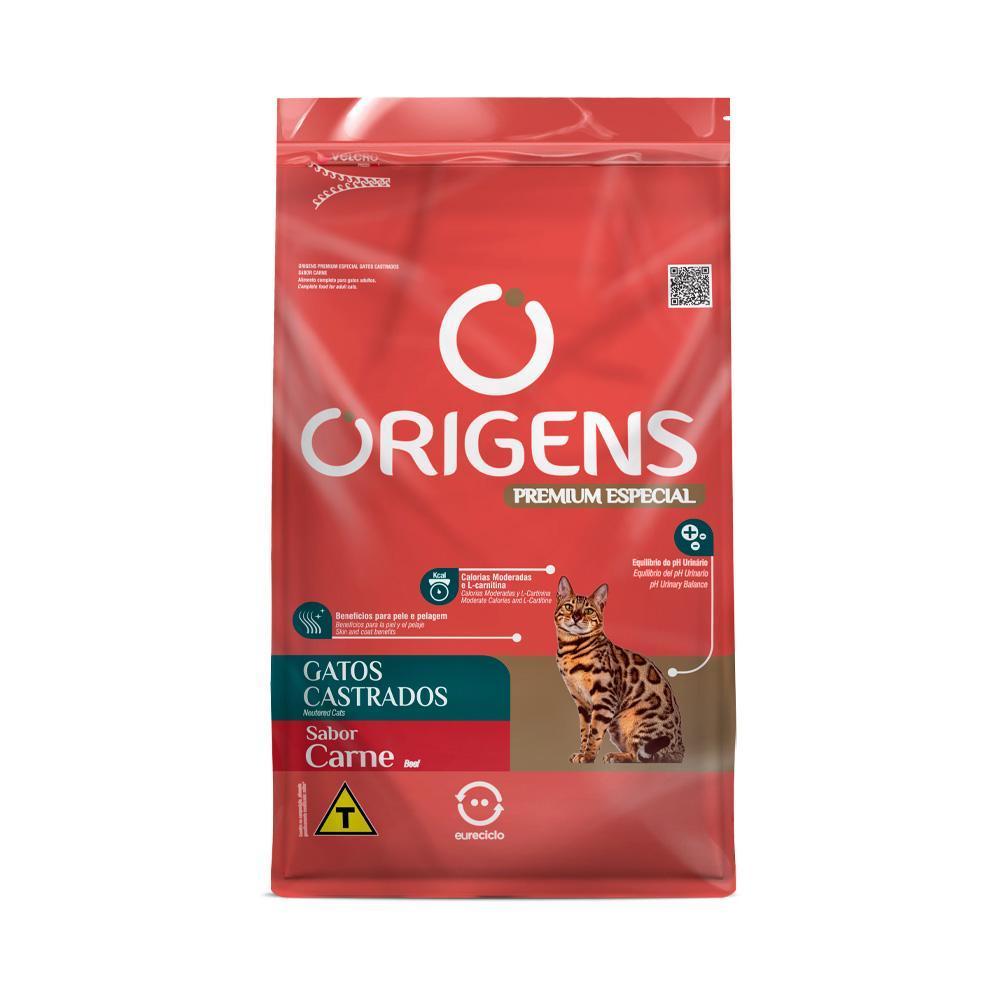 Ração Seca Origens Carne para Gatos Castrados - 10,1Kg