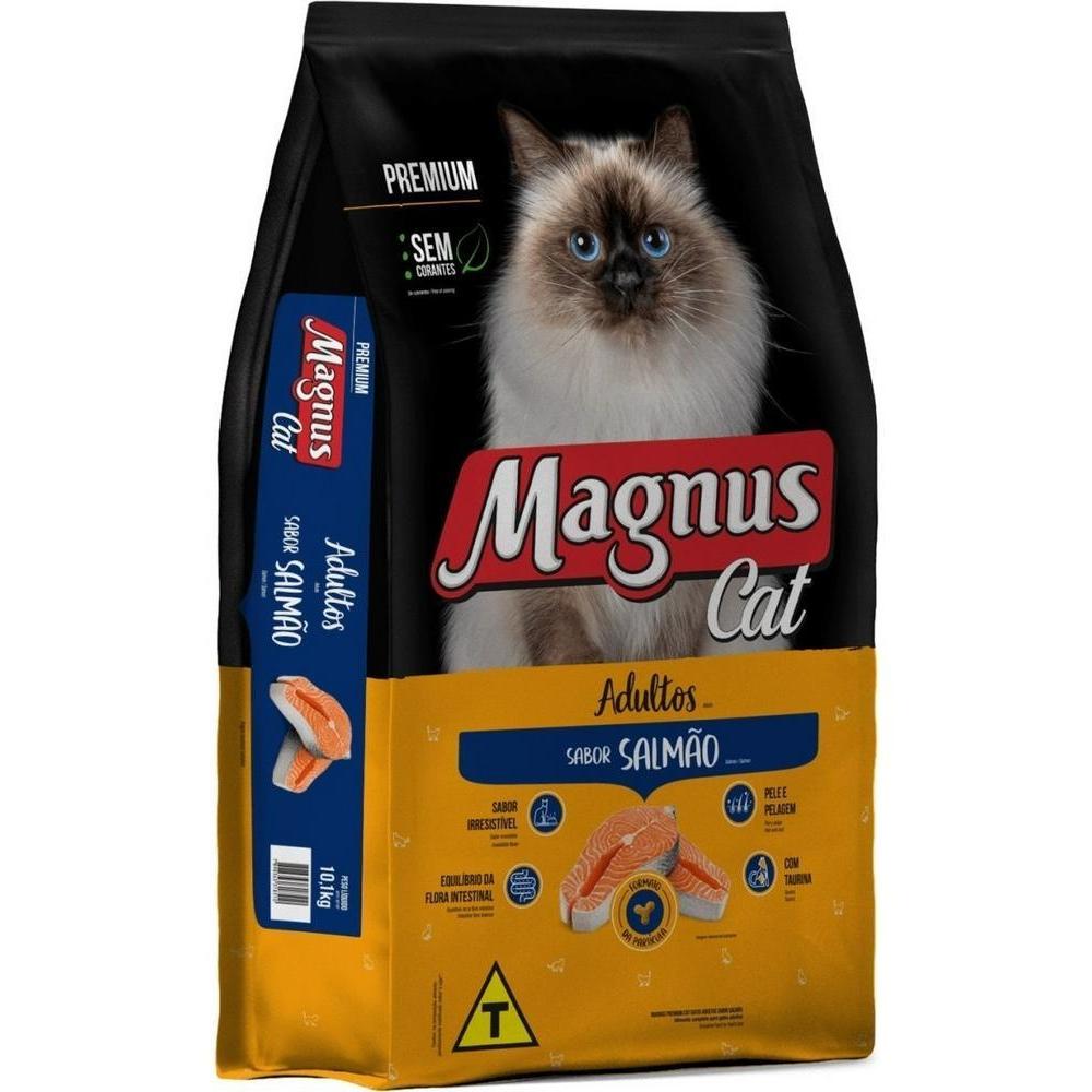 Ração Seca Magnus Cat Salmão para Gatos Adultos 10,1kg