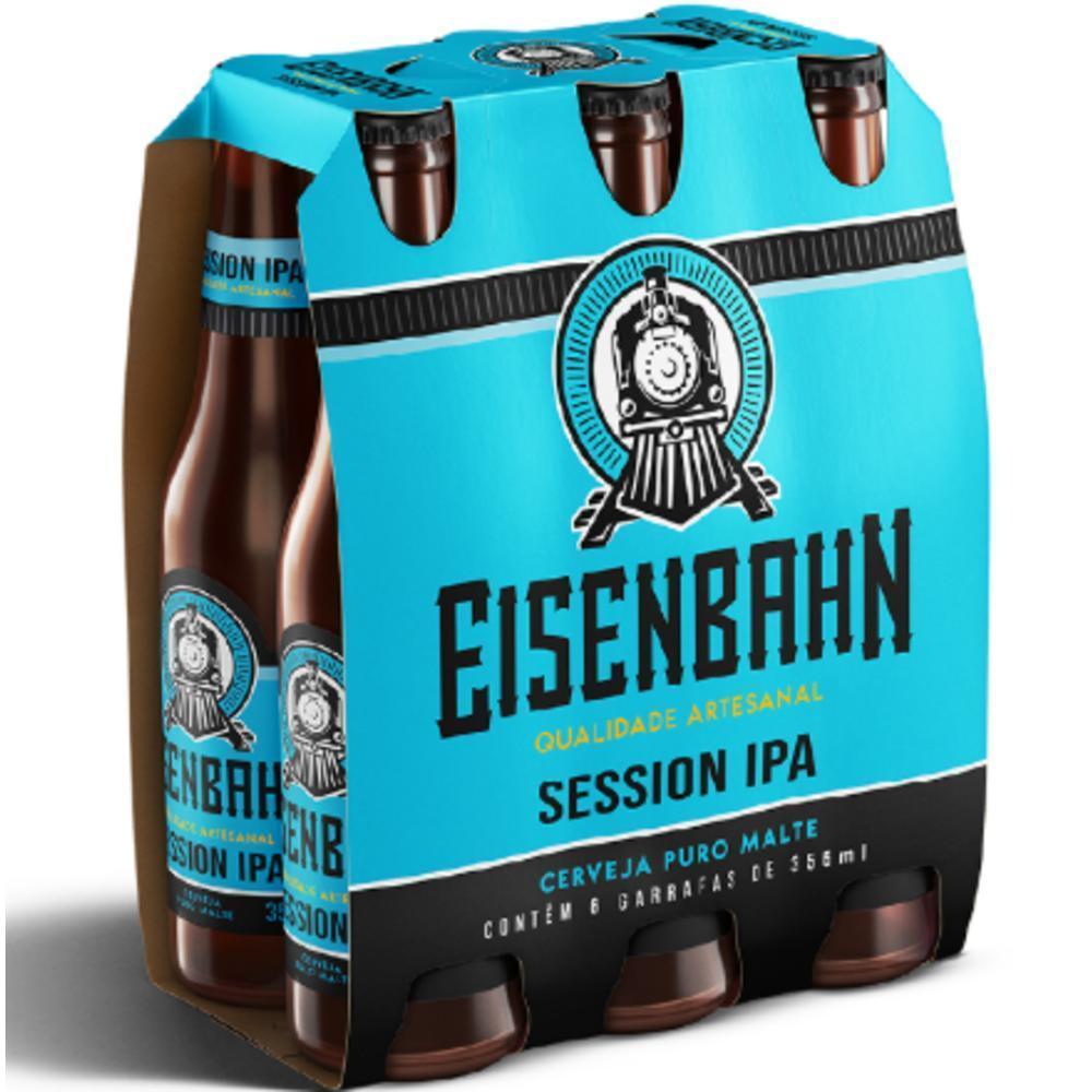 Eisenbahn Cerveja Session IPA Long Neck 355ml - Pack com 6 Unidades