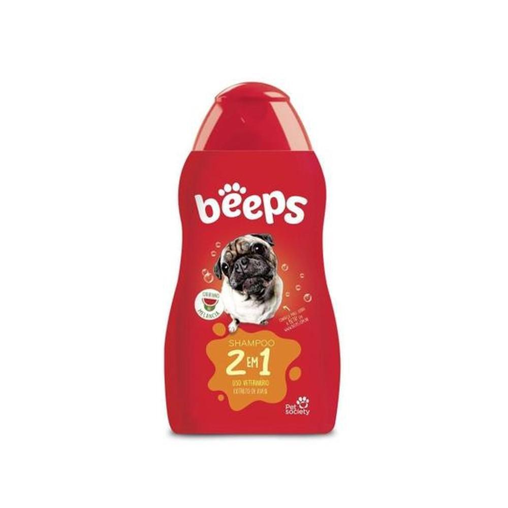 Shampoo Beeps 2 Em 1 Cheirinho De Melancia (Vermelho) 500Ml