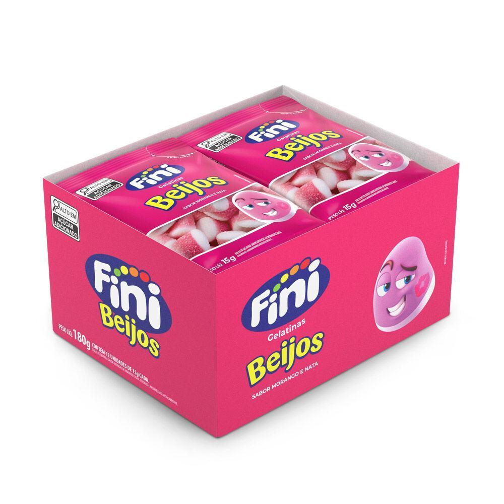 Fini Beijos De Morango 12 unidades de 15g