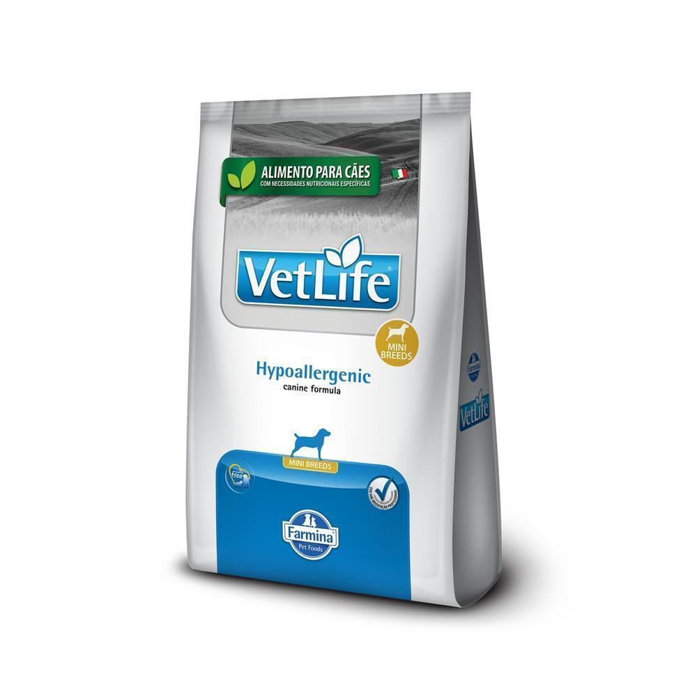 Vet Life Hypoallergenic para Cães Adultos de Raças Mini e Pequenas 2Kg