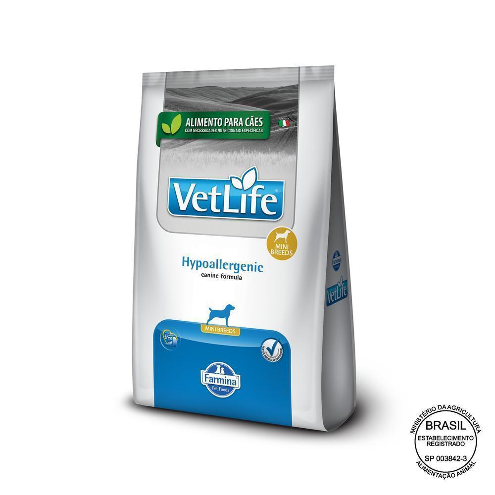 Vet Life Hypoallergenic para Cães Adultos de Raças Mini e Pequenas 2Kg