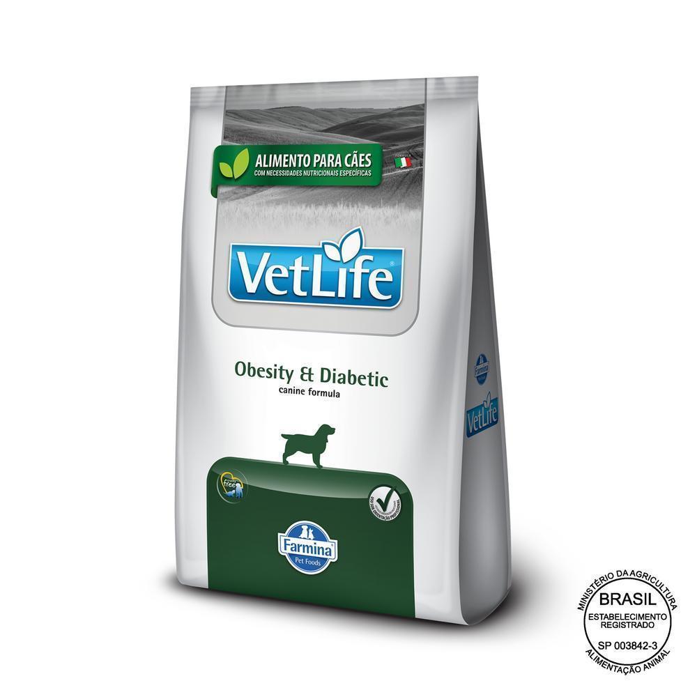 Vet Life Obesity & Diabetic para Cães Adultos de Todas as Raças 2Kg