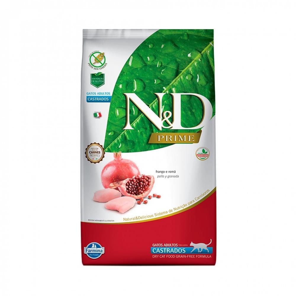Ração Seca para Gatos Castrados Sabor Frango e Romã Feline Ned Prime Embalagem 1,5Kg