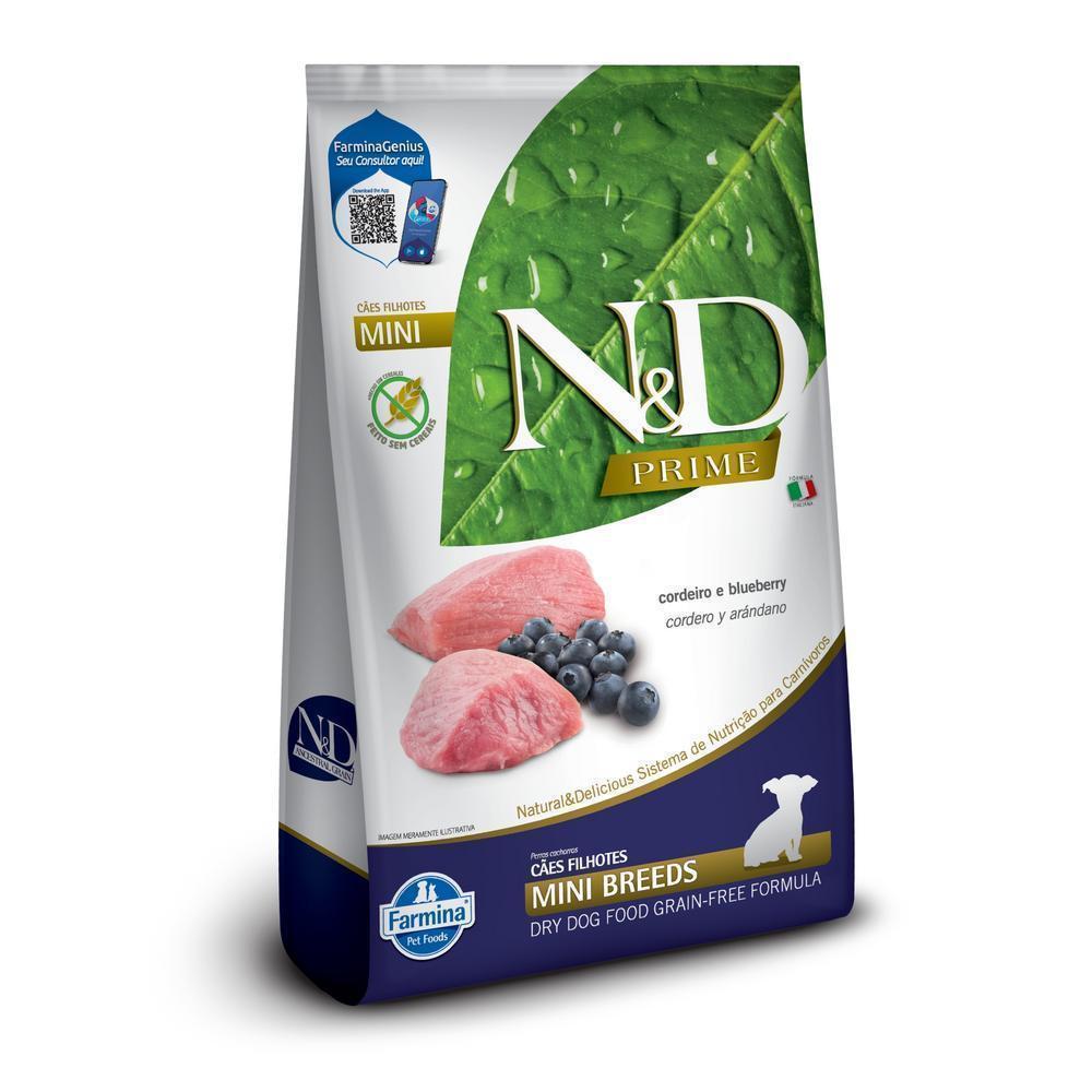 N&D Prime para Cães Filhotes de Raças Mini e Pequenas Sabor Cordeiro e Blueberry 2,5Kg